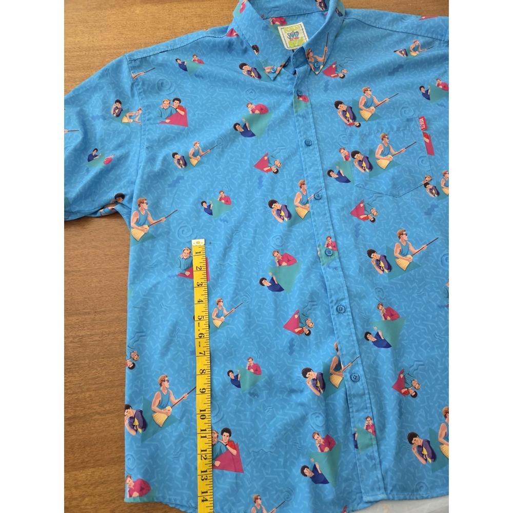 Saved By The Bell Button Up Shirt Rslvts 3x Screech Zack - Picture 8 of 9
